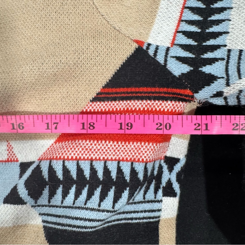Aztec Patterned Tan Sweater - Picture 8 of 9